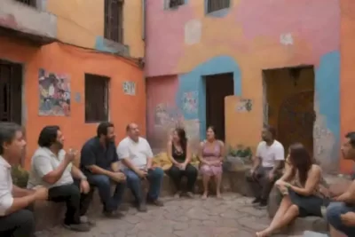 Taller de conversación en una ciudad latinoamericana vibrante
