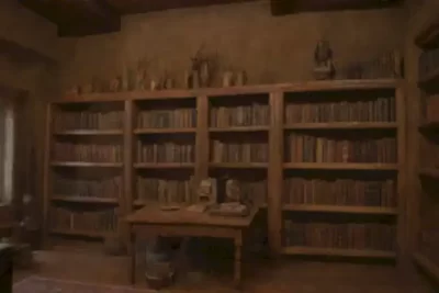Archivos históricos que muestran culturas indígenas de América en una biblioteca serena con artefactos